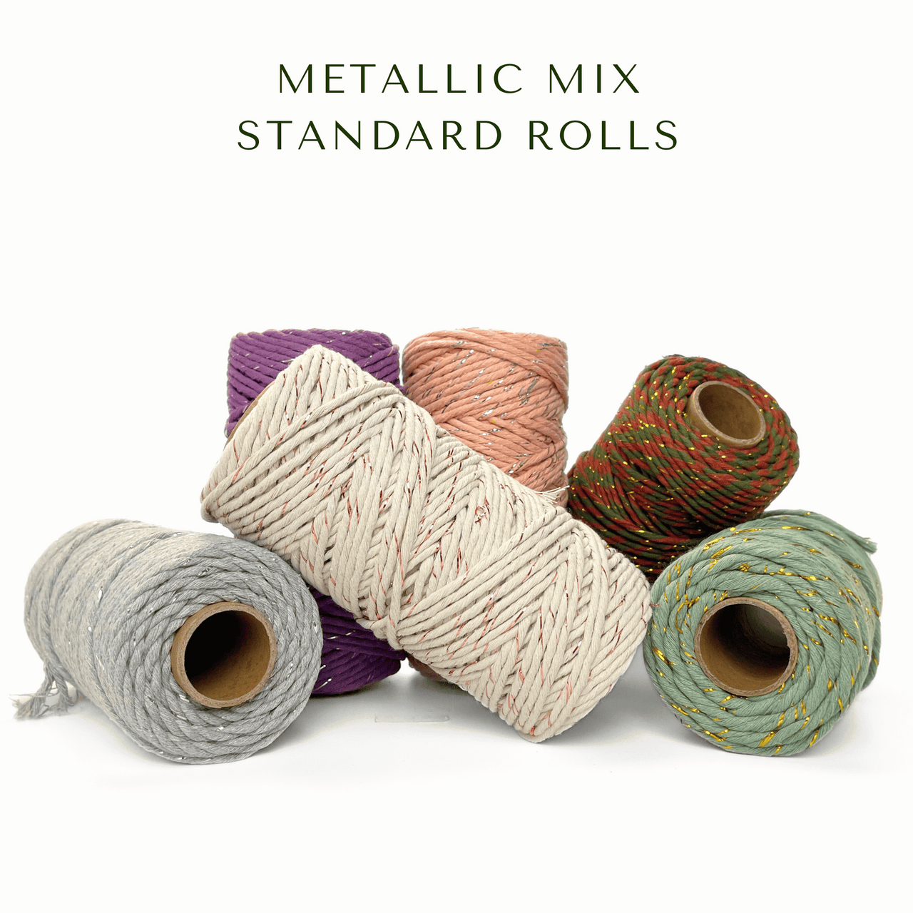 Metallic Mix Macrame Cord (Standard Rolls)