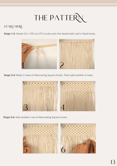 Rose Knot Wall Hanging for Beginners EBOOK