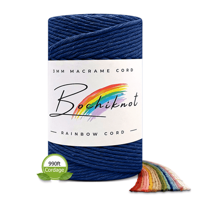 Clearance Recycled 3mm Single Stand Cotton Cord (Royal Blue)