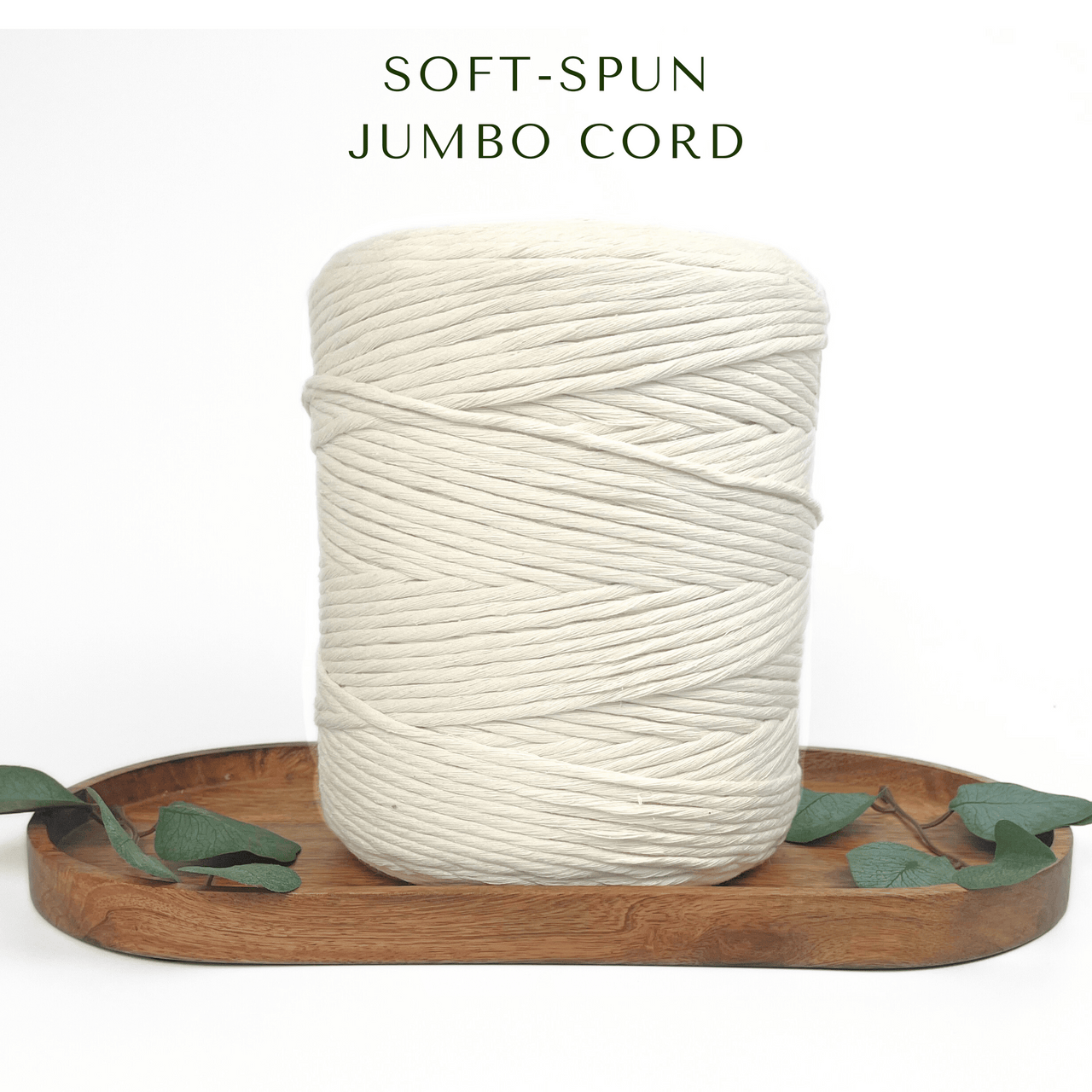Clearance JUMBO Soft-Spun Single-Strand Macrame Cord (Natural)