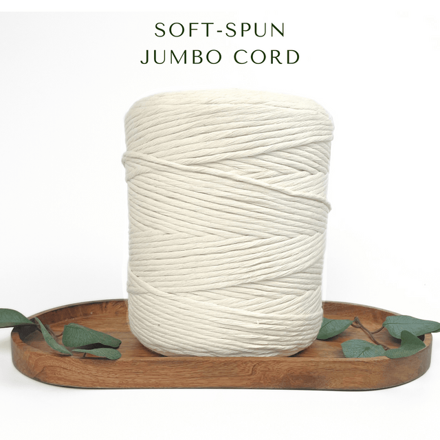 Clearance JUMBO Soft-Spun Single-Strand Macrame Cord (Natural)