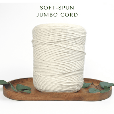 Clearance JUMBO Soft-Spun Single-Strand Macrame Cord (Natural)