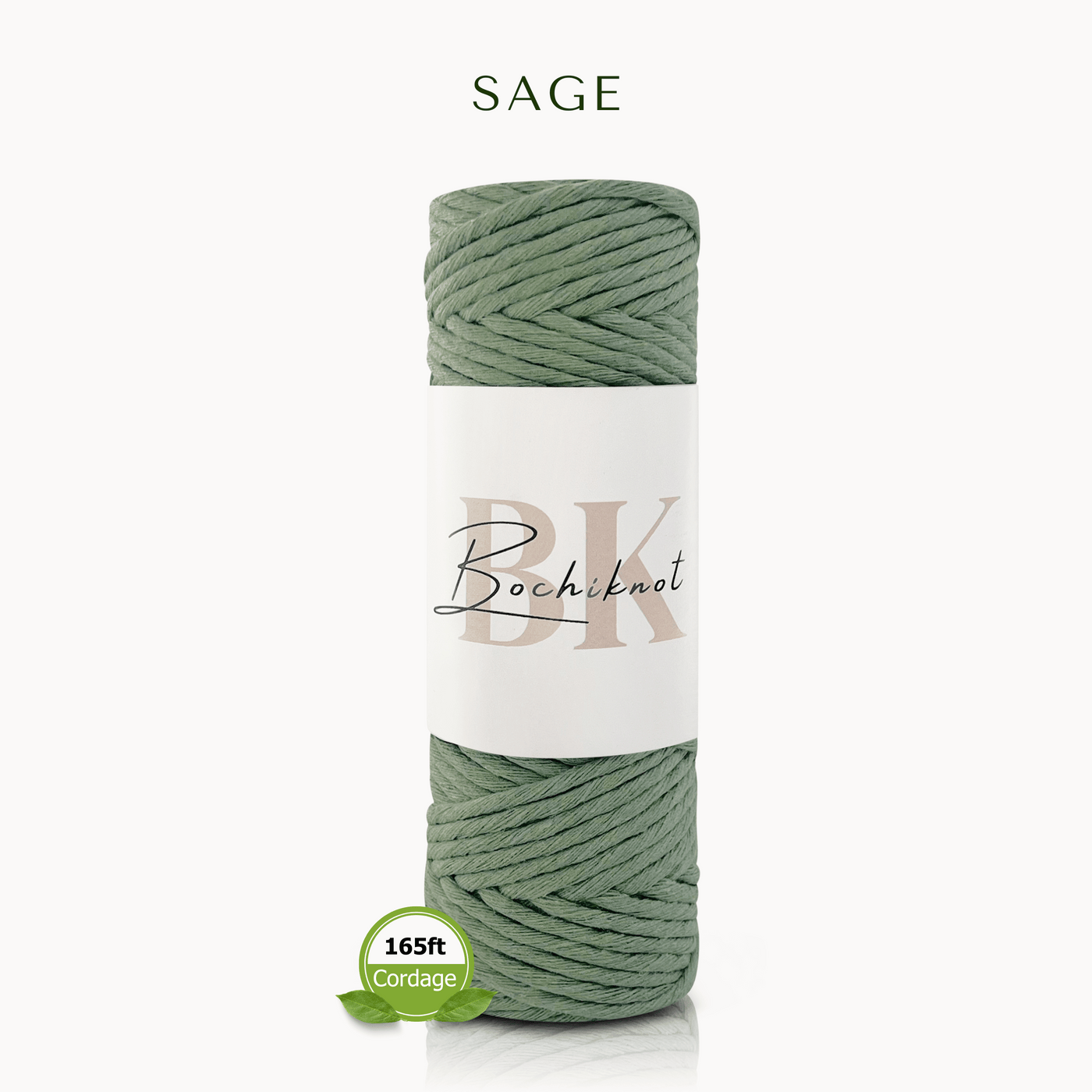 Single Strand Twist Recycled Cotton Cord MINI (50m)