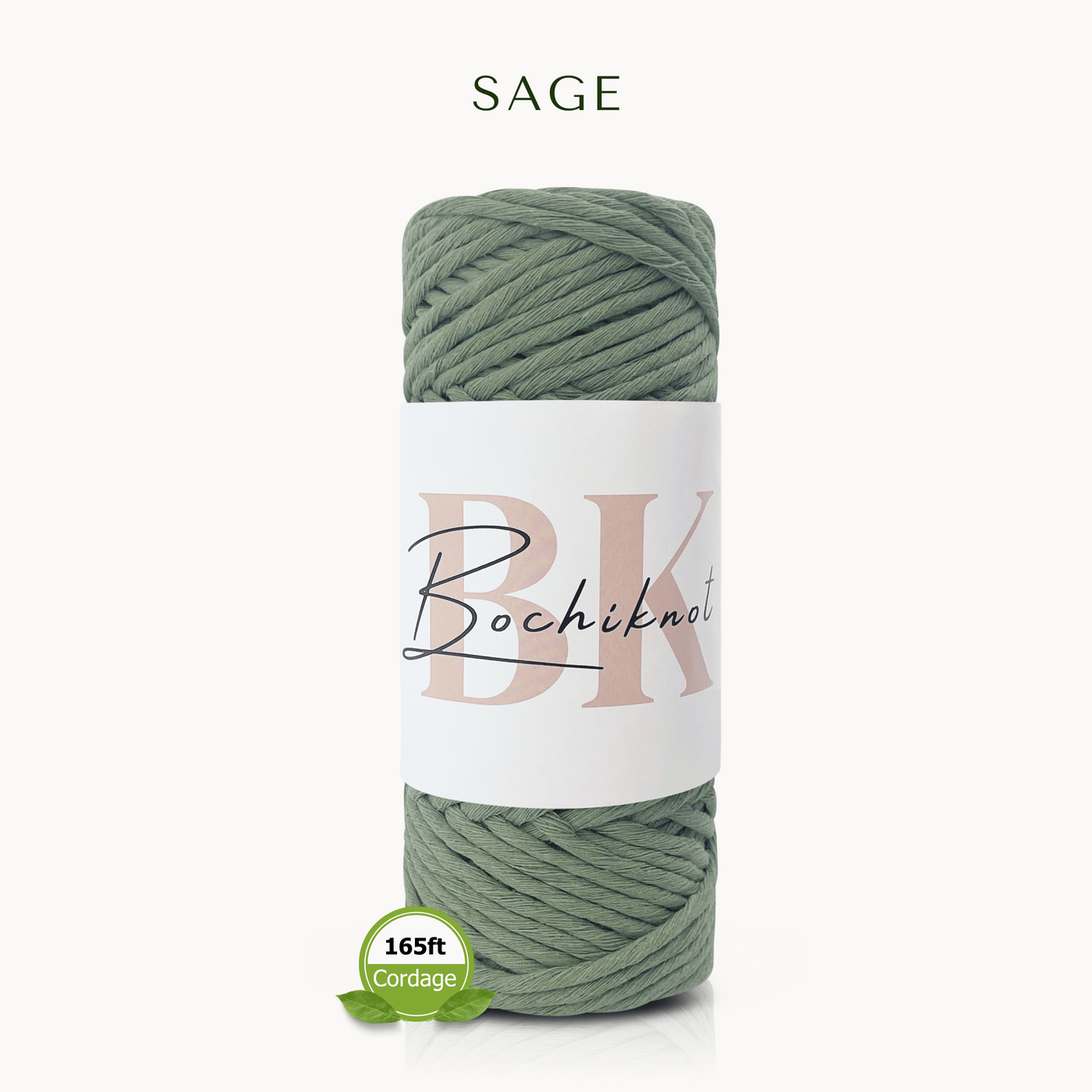 Single Strand Twist Recycled Cotton Cord MINI (50m)