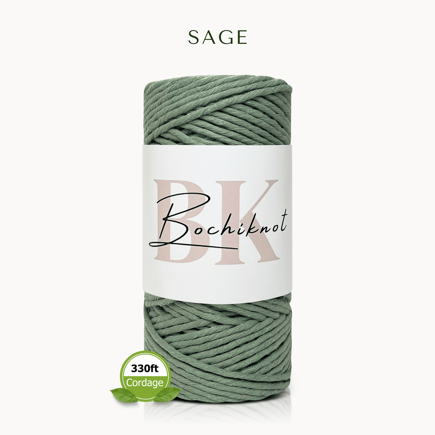 Single Strand Twist Recycled Cotton Cord PETITE (100m)