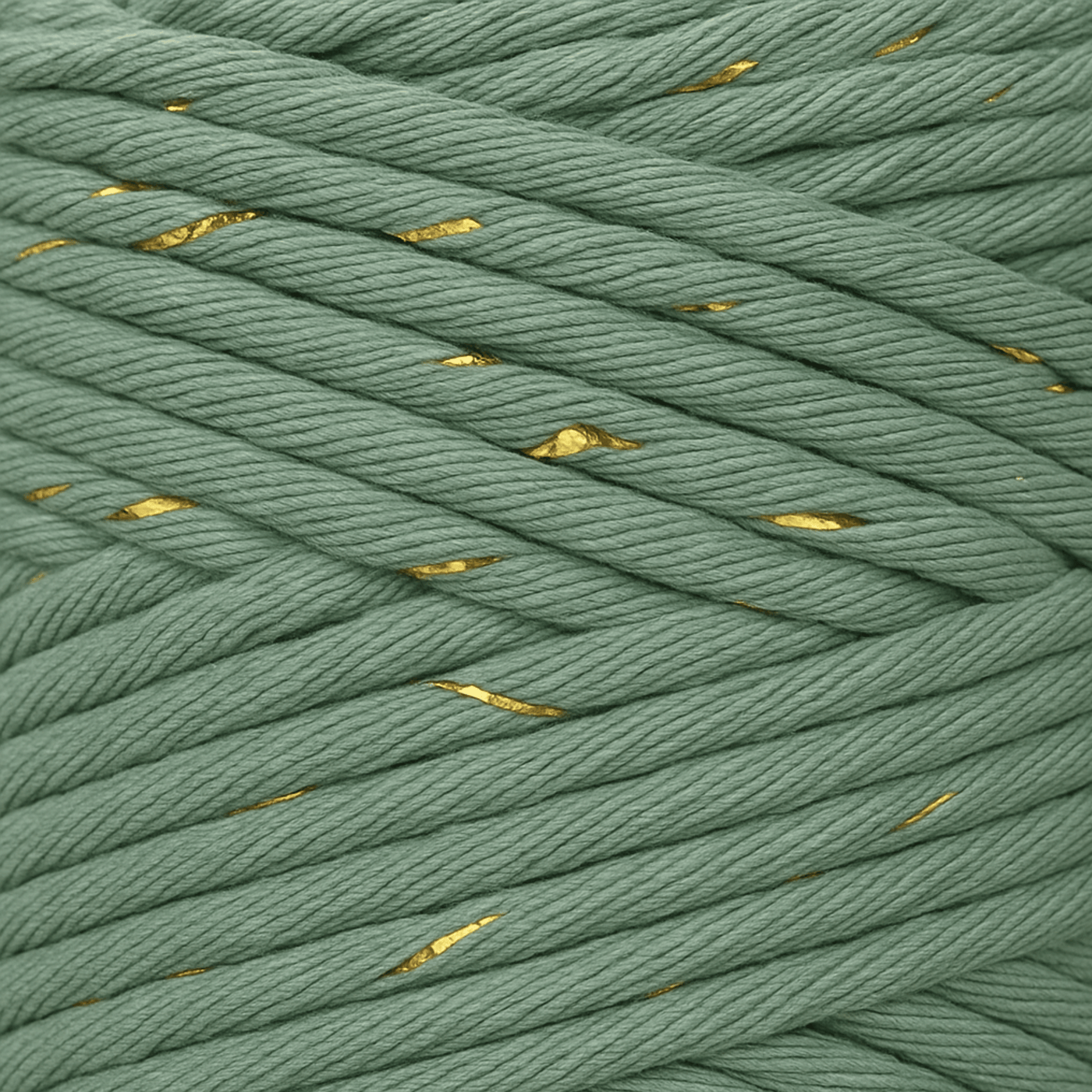 Clearance 5mm Single-Stand Macrame Cord (140m, Sage Gold)
