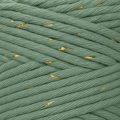 Clearance 5mm Single-Stand Macrame Cord (140m, Sage Gold)