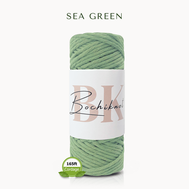 Clearance 4mm Macrame Cord (50m, Sea Green)