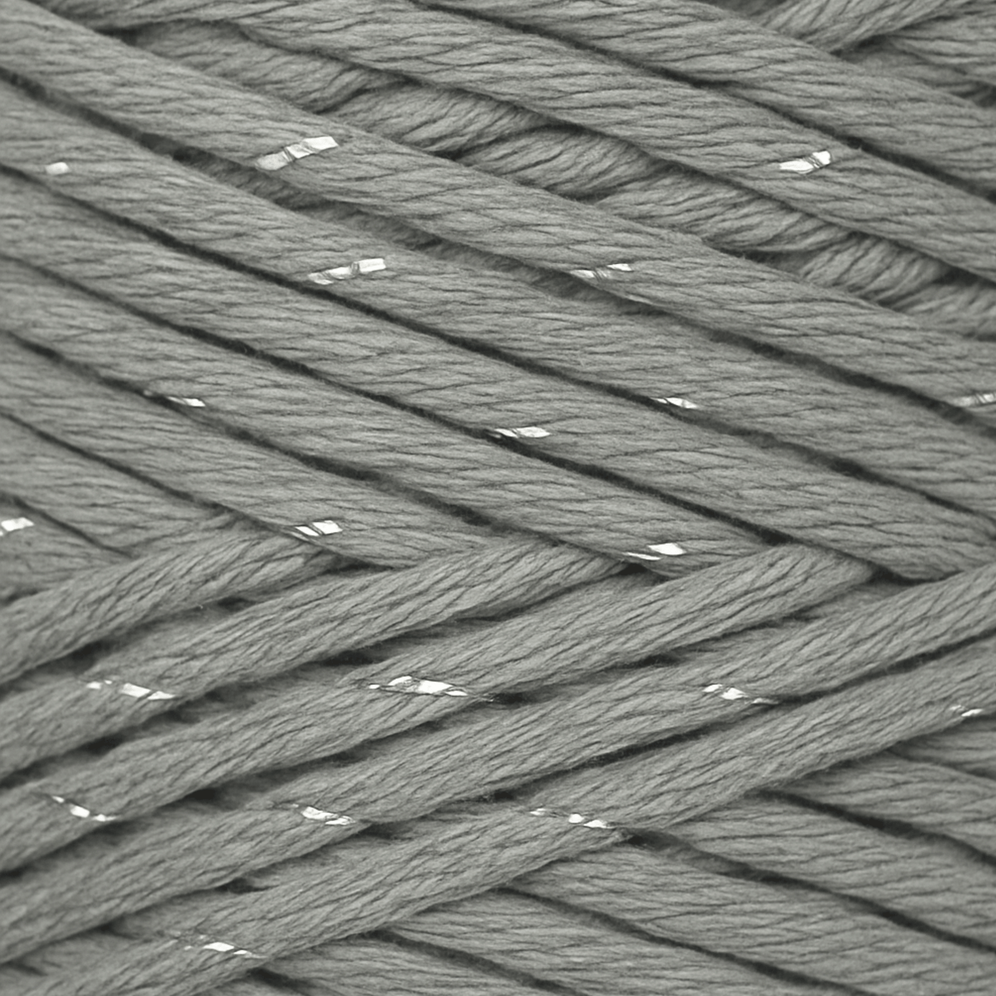 Clearance 5mm Single-Stand Macrame Cord (140m, Silver Fox)
