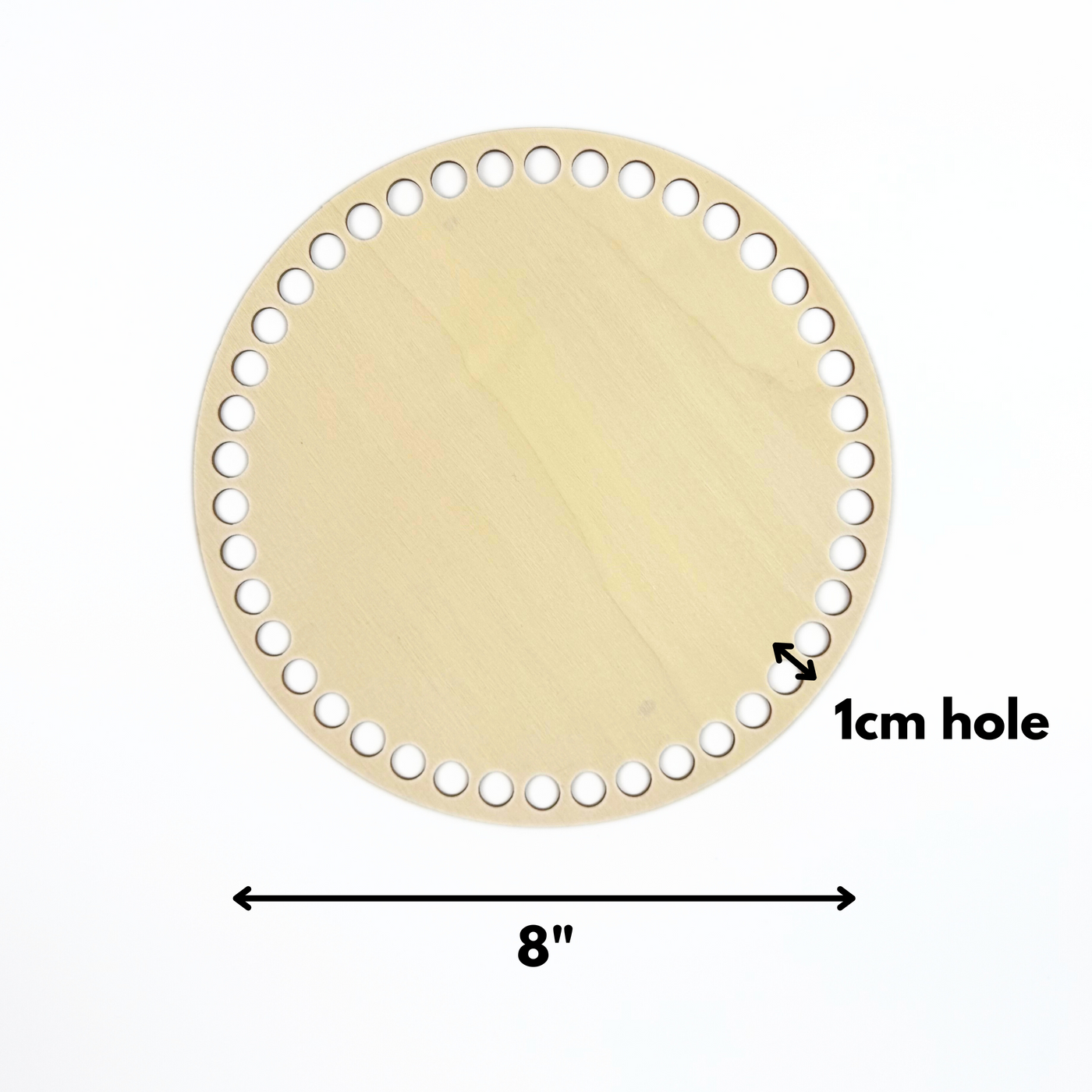 8" Wooden Base with Large Holes (2 pack)