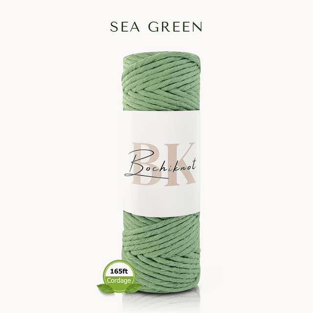 Clearance 4mm Macrame Cord (50m, Sea Green)