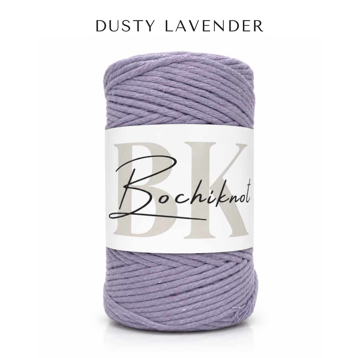 Dusty Lavender Single-Strand Cotton Macramé Cord Regular Roll — Bochiknot