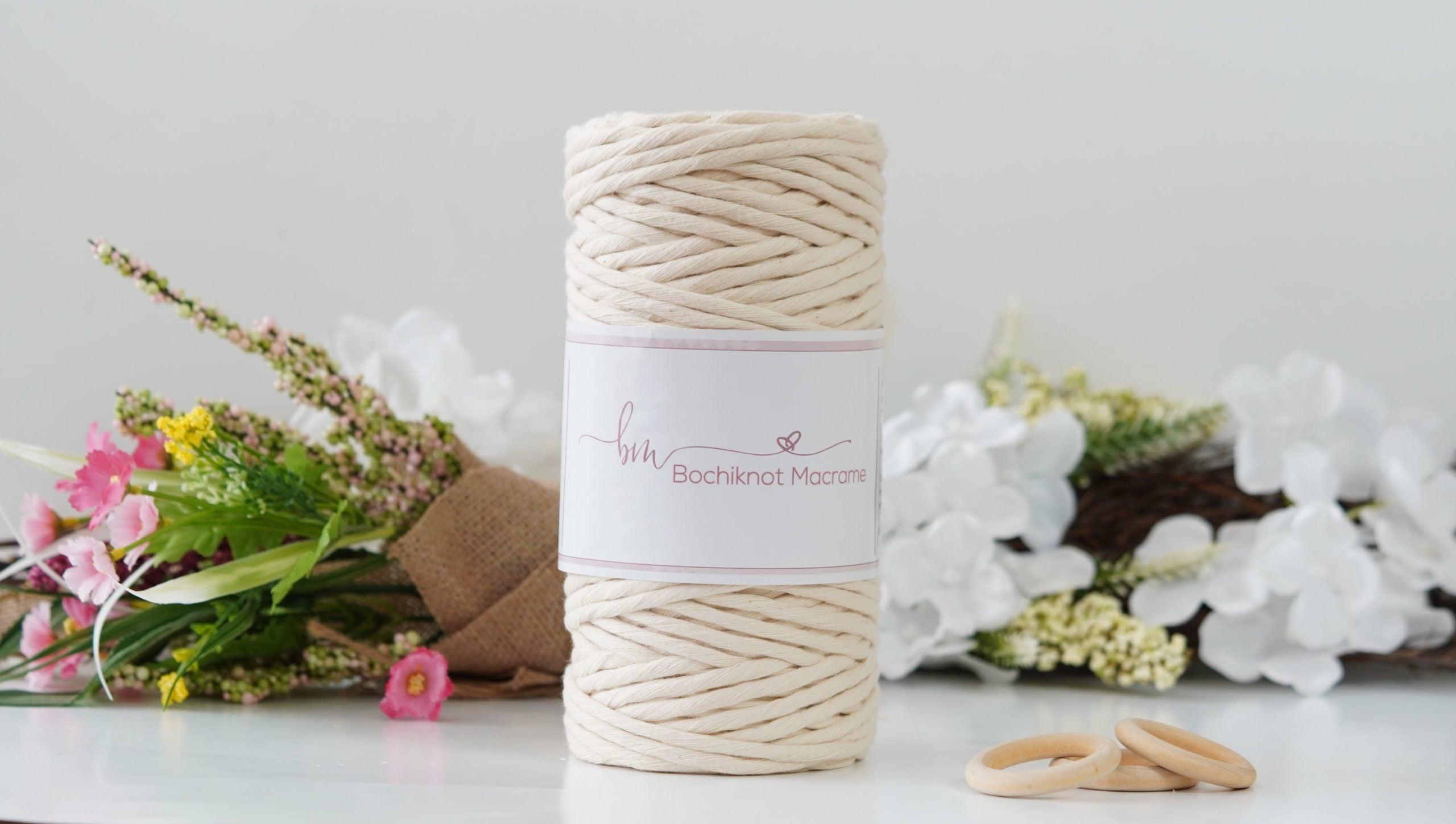 Bochiknot Macrame Single Strand All-Natural Cord Rolls