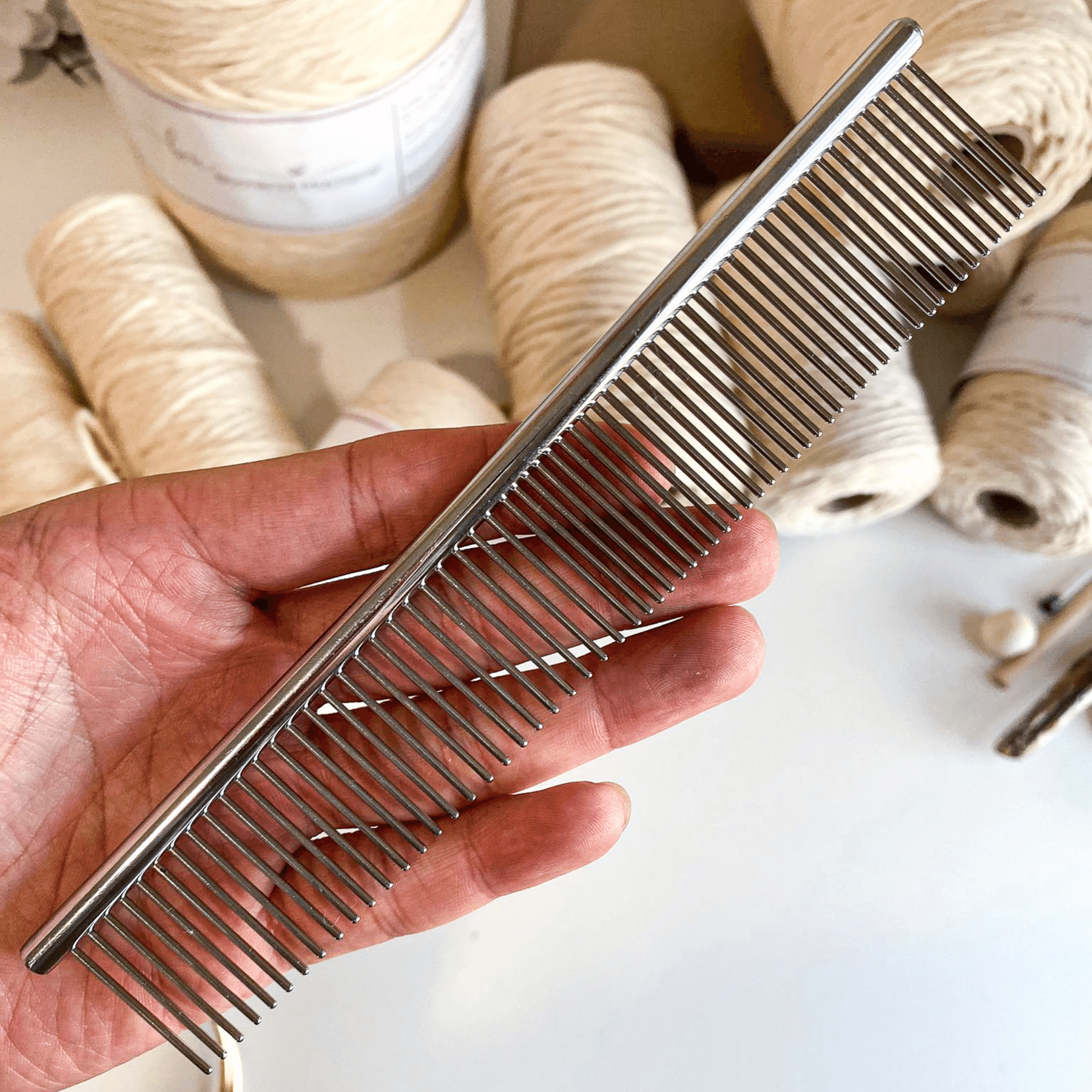 1PC Tapestry Weaving Comb Macrame Brush Multifunctional Weaving Comb Open  Knot Comb Weaving Knitting Accessories