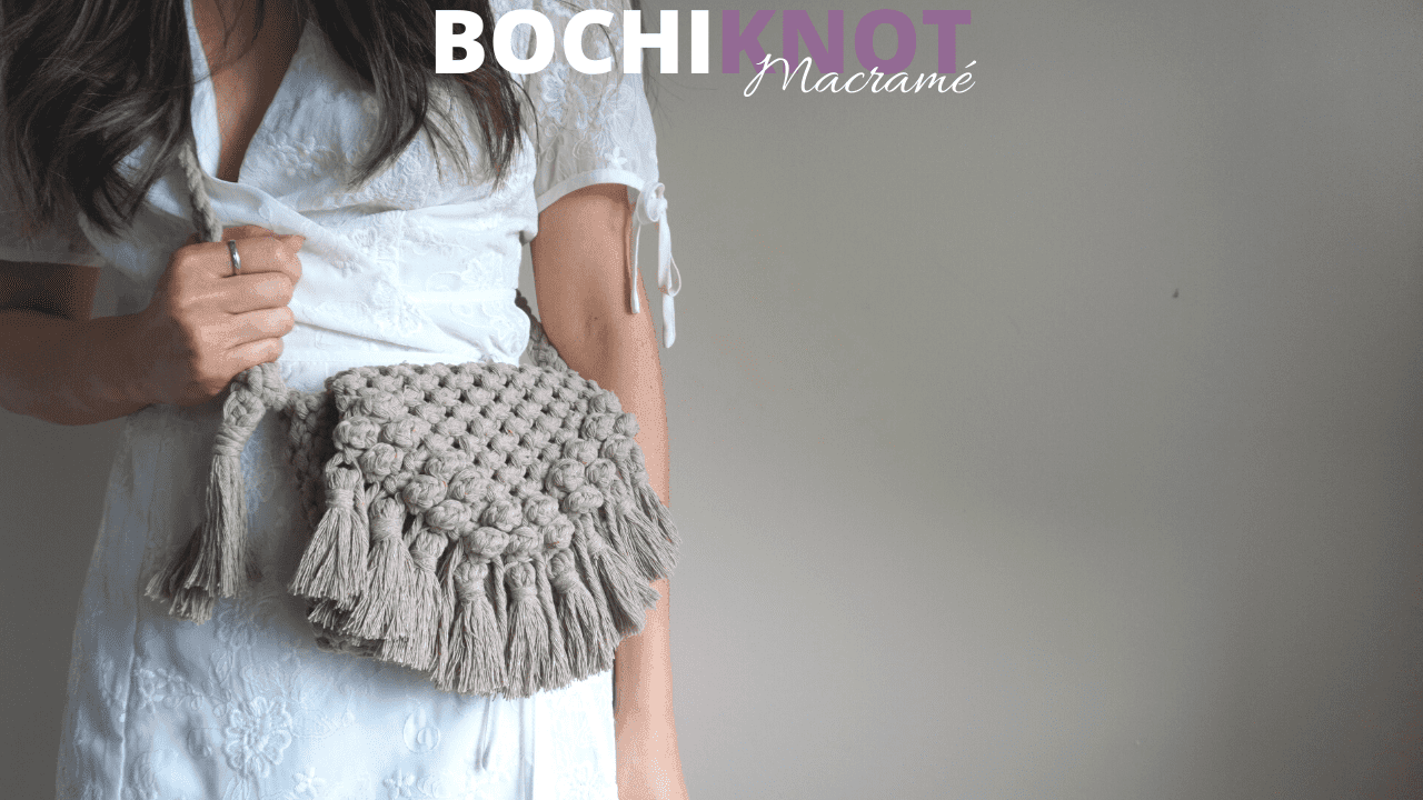 How to DIY Macrame Crossbody Bag Pattern with Strap & Tassel Accents –  Bochiknot