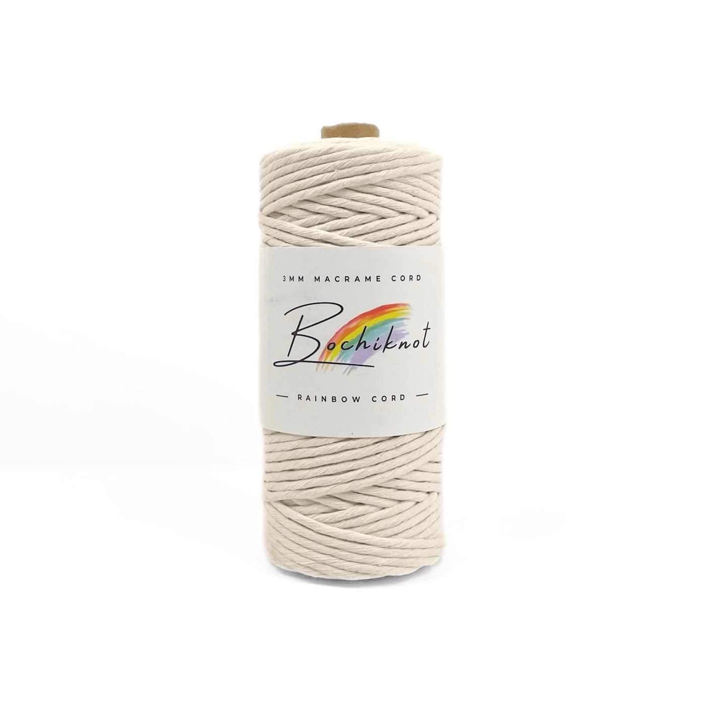 RAINBOW Single Strand Twist Recycled Cotton Cord (100m rolls) - Bochiknot