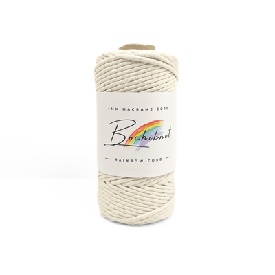 RAINBOW Single Strand Twist Recycled Cotton Cord (100m rolls) - Bochiknot